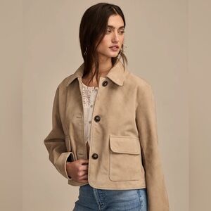Lucky Brand Suede Leather Jacket , size XL